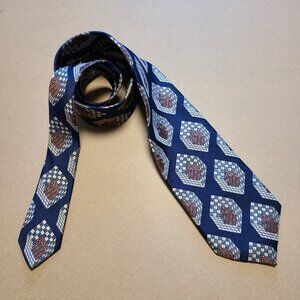 Vintage Tie - Navy Geometric